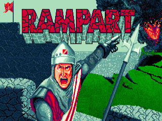 Rampart title screen for Amiga